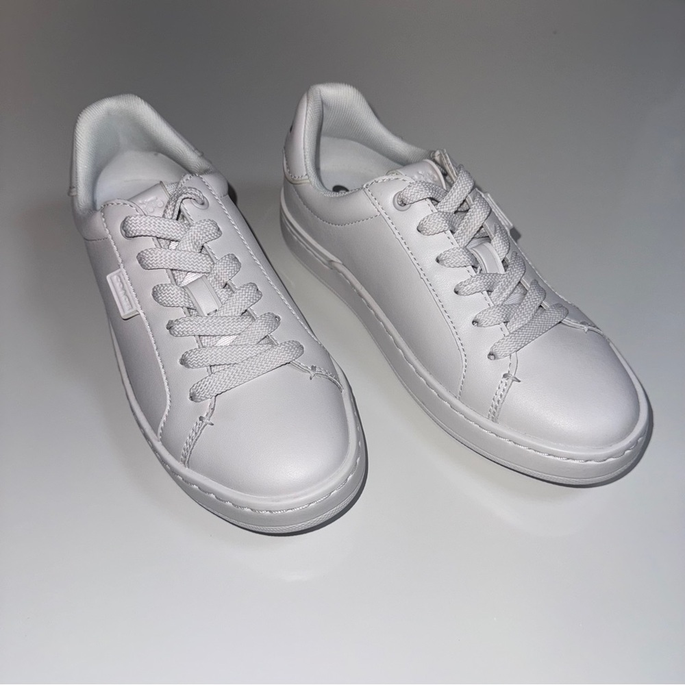 Coach Lowline‎ Leather Sneakers White Women’s Size 5B - Picture 3 of 16